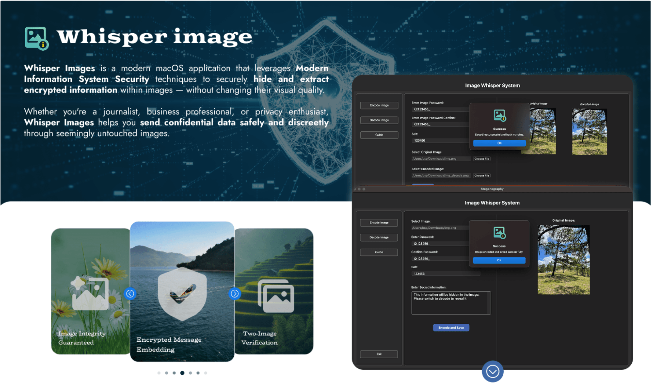 Whisper Image confidential retrieval workflow