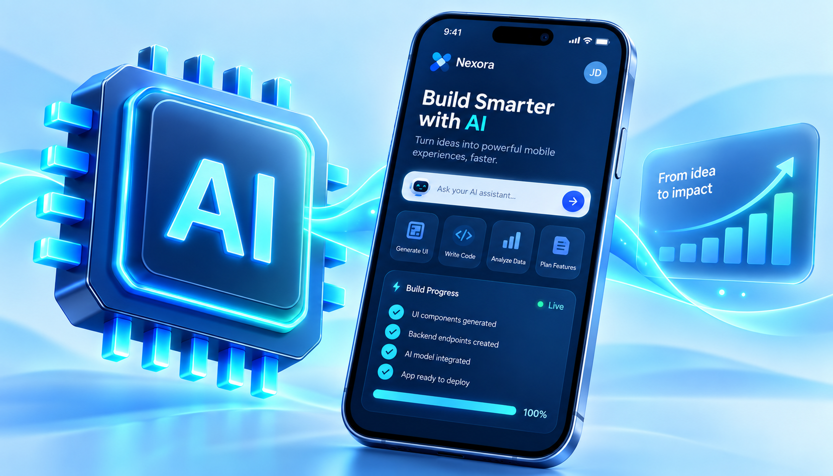 Artificial intelligence and analytics integrated into a mobile application