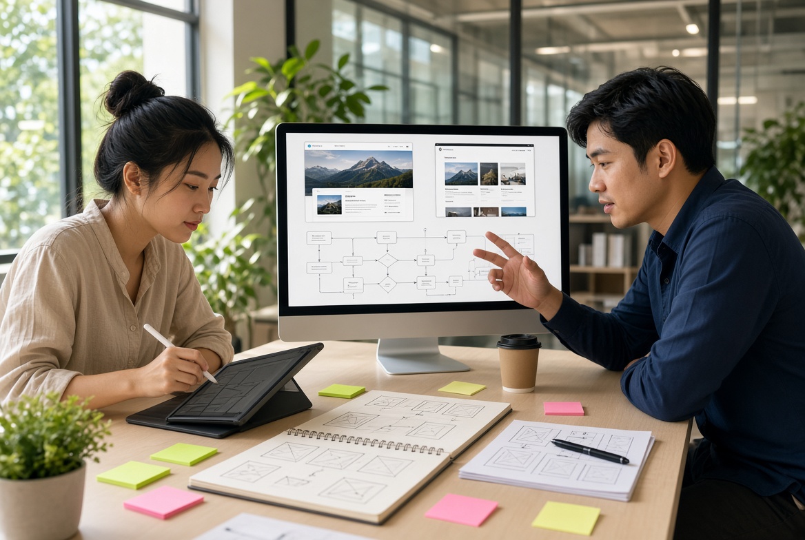 BSP engineers designing a cloud-based software architecture